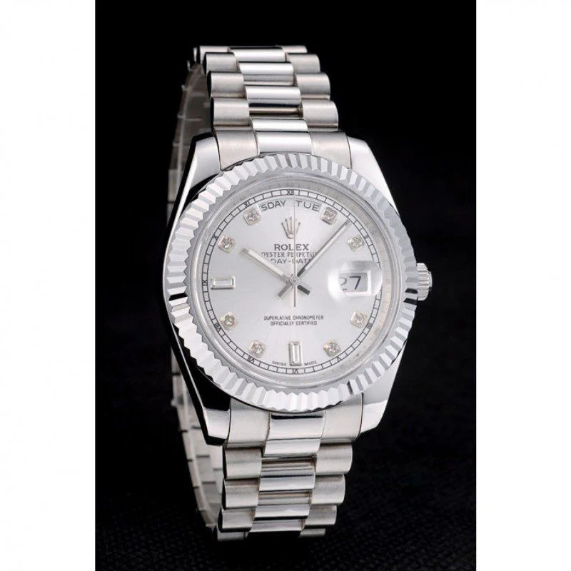 Superclone Rolex Day-Date 40mm Silver Dial 41995 - gallery