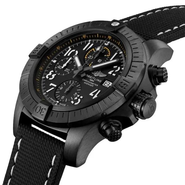 Breitling Avenger Men Automatic Black Leather Watch V13317101B1X2 - gallery
