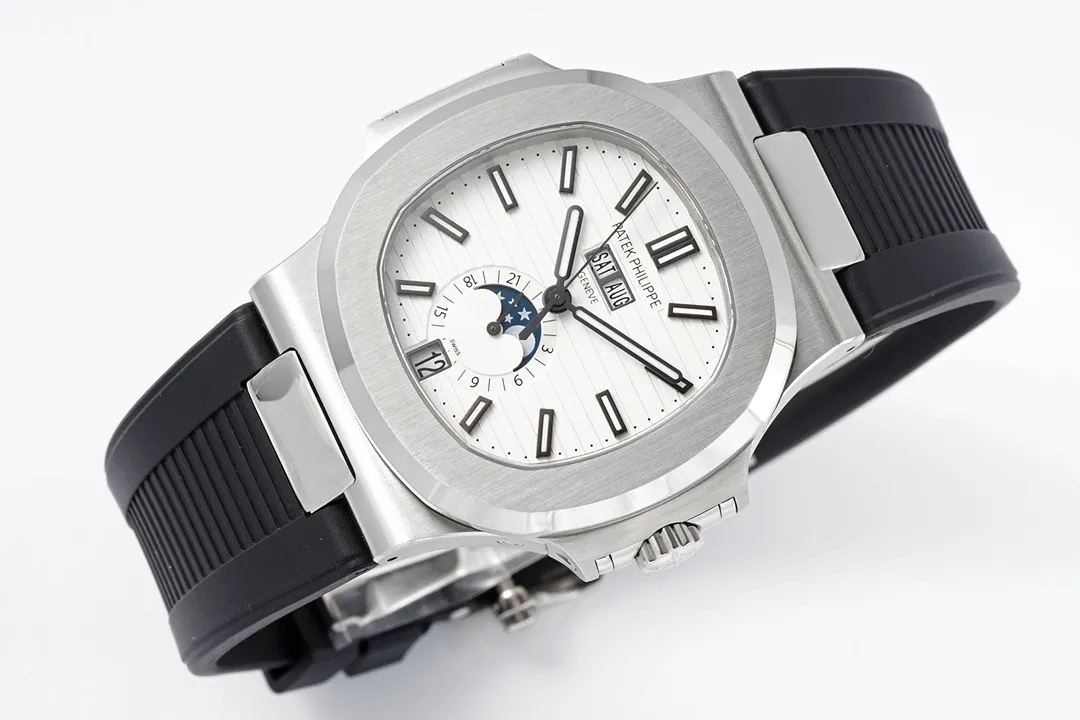 Patek Philippe Nautilus Blue Rubber Strap Watch - gallery