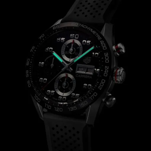 TAG Heuer Carrera Men Automatic Black Rubber Watch CBN2A1AA.FT6228 - gallery